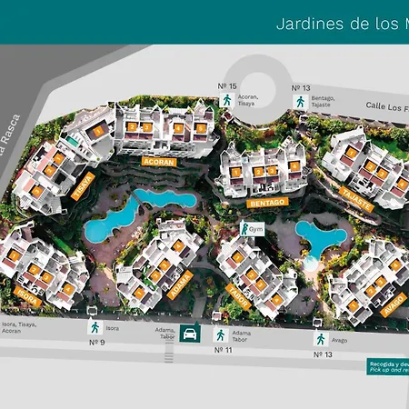 Tatil Evi Jardines - Bentago 0,2 Nature Reserve View 1b Palm-mar